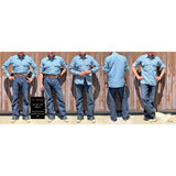 At 5.7’ ~145 lbs, I opted for a SMALL for a trim uniform-like fit. We recommend sticking to your usual mfsc shirt size.