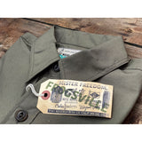 Mister Freedom® SNIPES Shirt in Olive Drab Poplin. Inspired by a vintage 1930’s US Army wool uniform. Made in Japan.