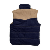 Sonny Vest Brown Denim Arcuate Back Yoke