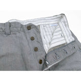 Mister Freedom® Sportsman Chinos in NOS grey denim twill. Inspired by vintage 1940’s-50’s cotton twill work pants and classic men’s tailoring. Made in USA.