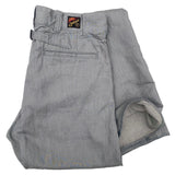 Mister Freedom® Sportsman Chinos in NOS grey denim twill. Inspired by vintage 1940’s-50’s cotton twill work pants and classic men’s tailoring. Made in USA.