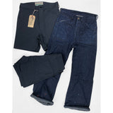 Mister Freedom® Swabbies Dungarees and Cut-offs comparison. Vintage inspired fabrics and patterns. 