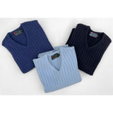 Terrence Cashmere Sweater - Ice Blu